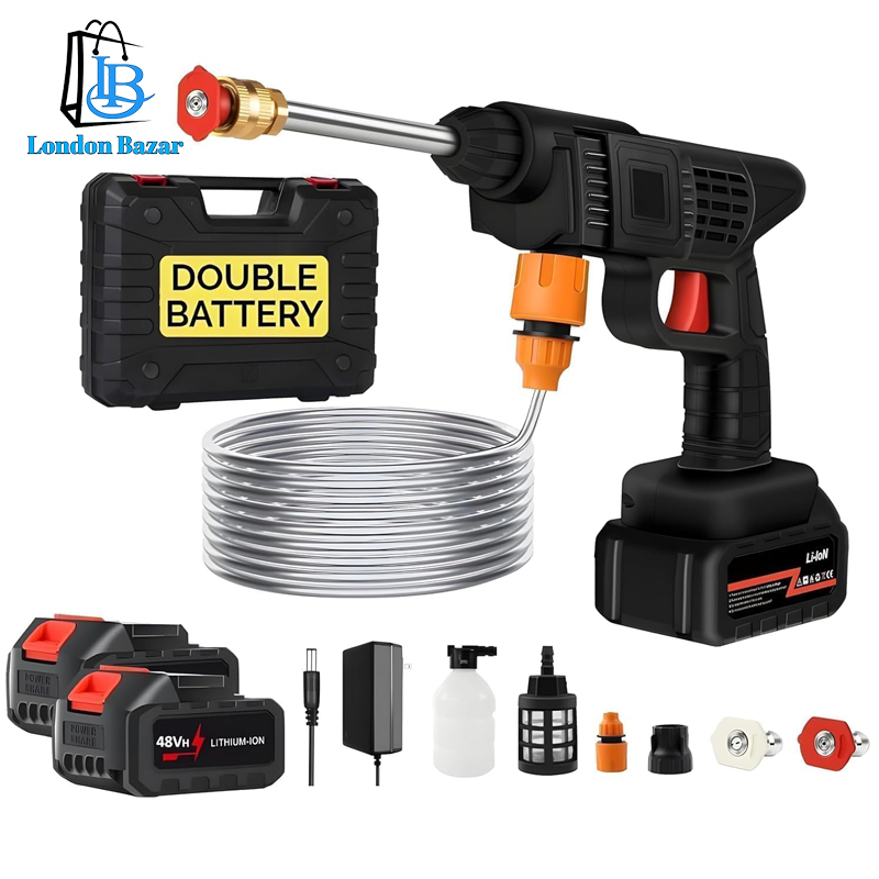 High Pressure Car Washer ,Cordless Double Battery Water Cleaning Gun