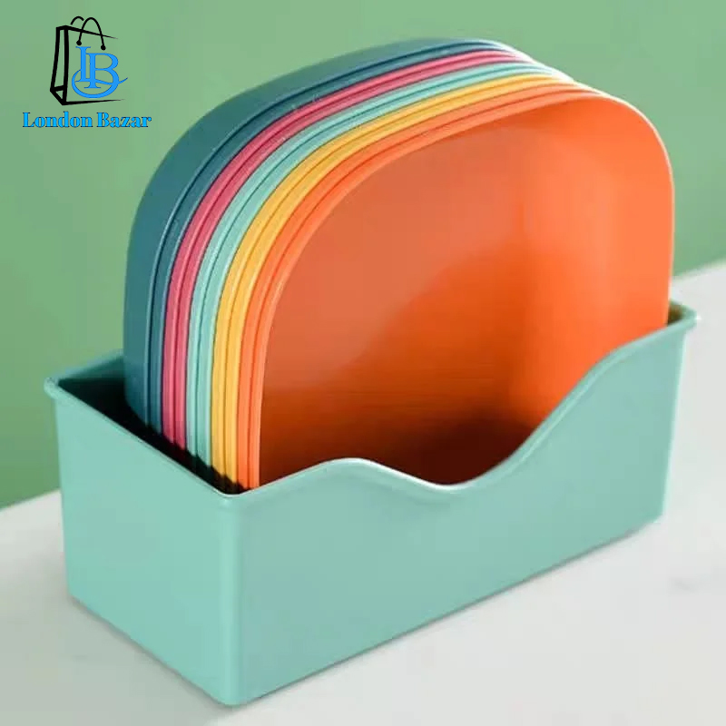 10pcs Reusable Dinner Plates Plastic Multi-