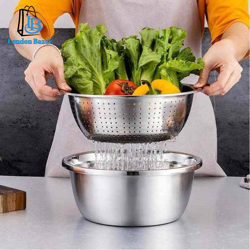 3 In 1 Vegetable Cutter with Drain Basket