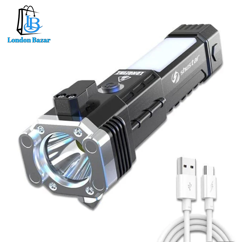 5 in 1 Rechargeable Torch Light With Power Bank