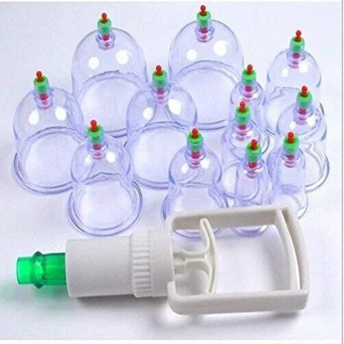 12 Pcs Massage Cans Cups Vacuum Cupping Kit Pull Out Vacuum Apparatus Therapy Relax Massager Body Suction Pumps Hijama Cupping Kit